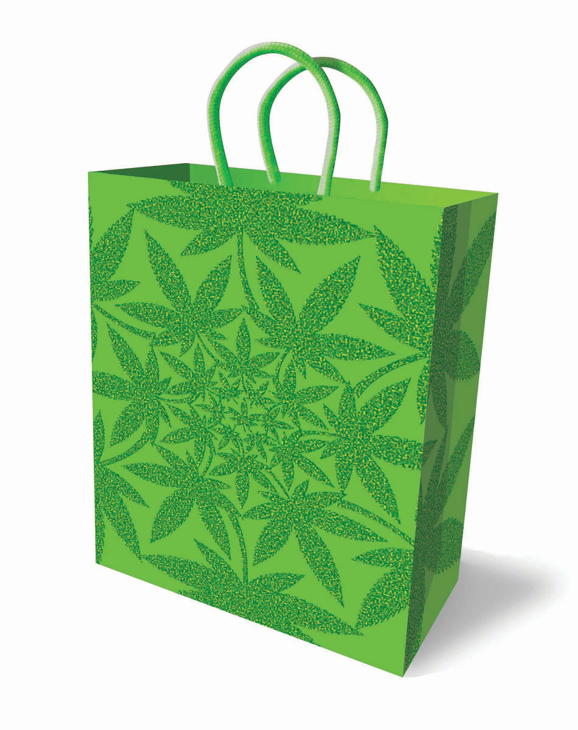 Glitter Ganja Gift Bag - Green Novelty Little Genie