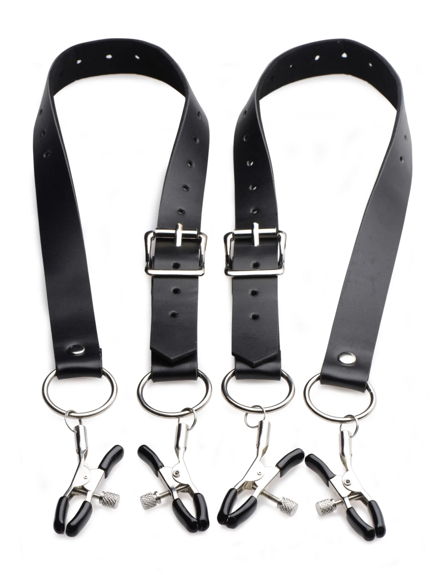 Spread Labia Spreader Straps With Clamps BDSM & Kink XR Brands
