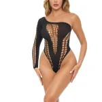 Dollar Sign Bodysuit - One Size - Black Teddies & Bodysuits Pink Lipstick