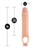 Performance Plus - 10 Inch Silicone Cock Sheath Penis Extender - Vanilla Cockrings | Penis Sleeves Blush