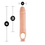 Performance Plus - 10 Inch Silicone Cock Sheath Penis Extender - Vanilla Cockrings | Penis Sleeves Blush