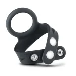 Performance - Vs7 - Silicone Cock & Ball Strap Large - Black Cockrings | Adjustable Blush