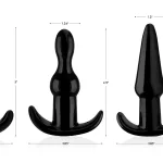 Thrill Trio Anal Plug Set - Black Vibrators XR Brands