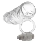 Fantasy X-Tensions Vibrating Super Sleeve - Clear Cockrings | Penis Sleeves Pipedream
