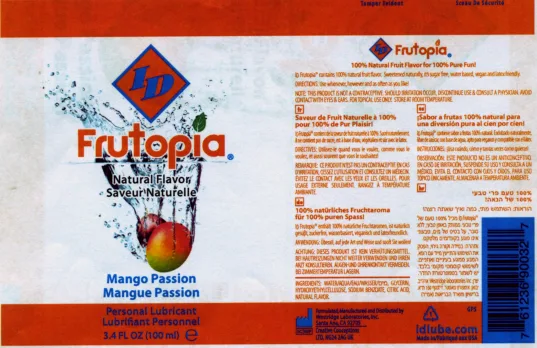 ID Frutopia Natural Flavor Mango Passion 1 Oz Lubes & Essentials I.D. Lubricants