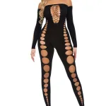 Boujee Gang Bodystocking - One Size - Black