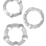Ram Beaded Cockrings - Clear Cockrings Nasstoys