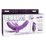 Fetish Fantasy Elite Vibrating Double Delight Strap-on - Purple Dildos Pipedream