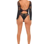 On Chokehold Bodysuit - One Size - Black Teddies & Bodysuits Pink Lipstick