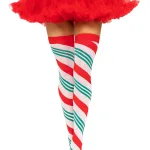 Holiday Ribbon Thigh High - Swirl Hosiery & Garters Leg Avenue