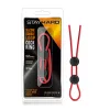 Stay Hard - Silicone Double Loop Cock Ring - Red Cockrings | Adjustable Blush