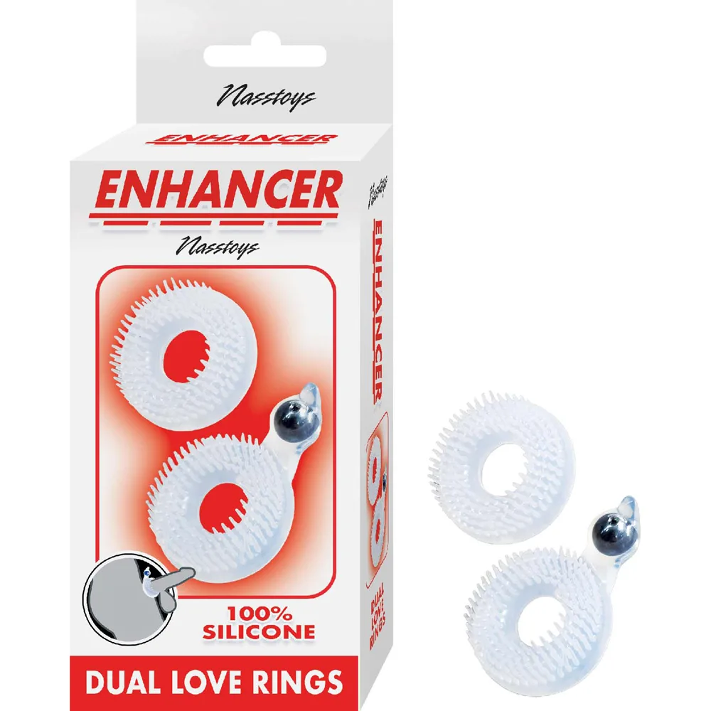 Enhancer Dual Love Rings - Clear Lubes & Essentials Nasstoys