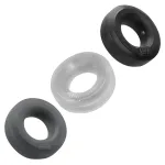 Hunkyjunk Huj3 C-Ring 3 Pk - Tar / Multi Couples & C-Rings Oxballs