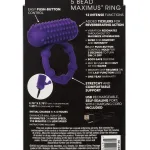 Silicone Rechargeable 5 Bead Maximus Ring - Purple Enhancers CalExotics