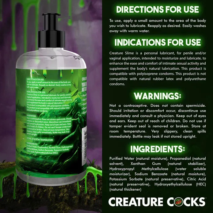 Creature Slime Water Based Lubricant 16oz Lubes & Essentials XR Brands