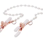 Peaches N Creame Pearl Nipple Clamps - Pink BDSM & Kink Sportsheets