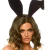 Bendable Velvet Bunny Rabbit Ears - Black Costumes Leg Avenue
