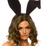 Bendable Velvet Bunny Rabbit Ears - Black Costumes Leg Avenue