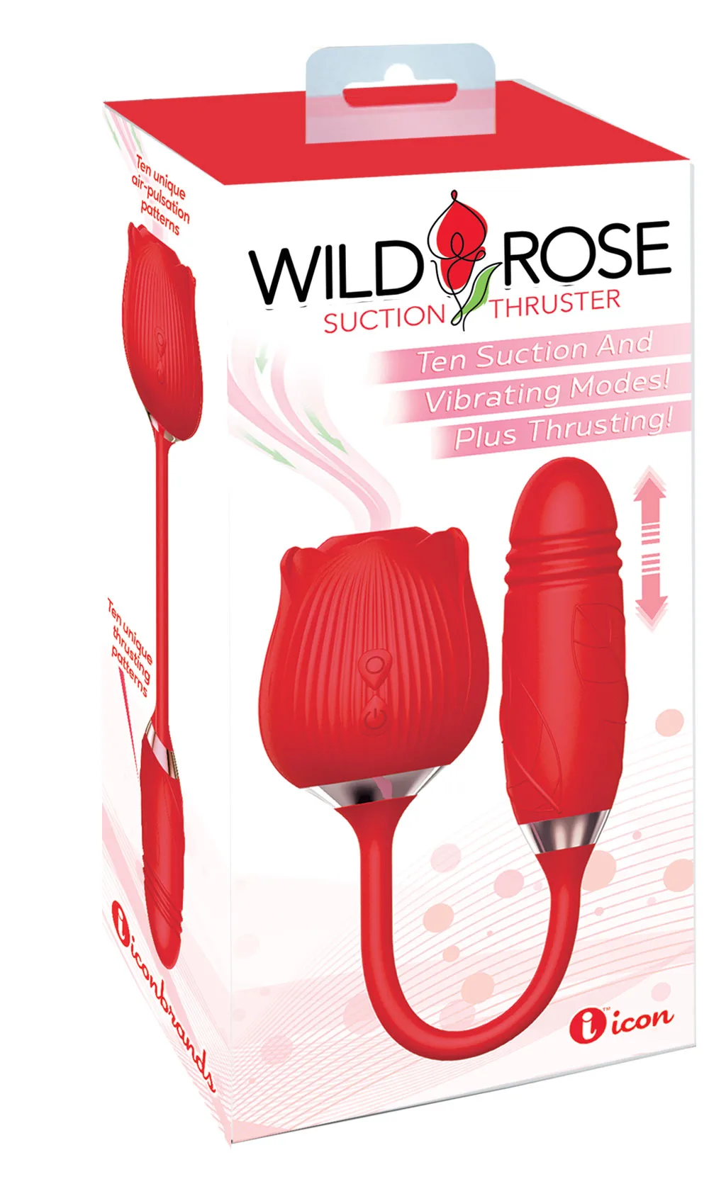 Wild Rose Suction Thruster - Red Vibrators Icon Brands