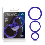 Performance - Vs4 Pure Premium Silicone Cockring Set - Indigo Cockrings Blush
