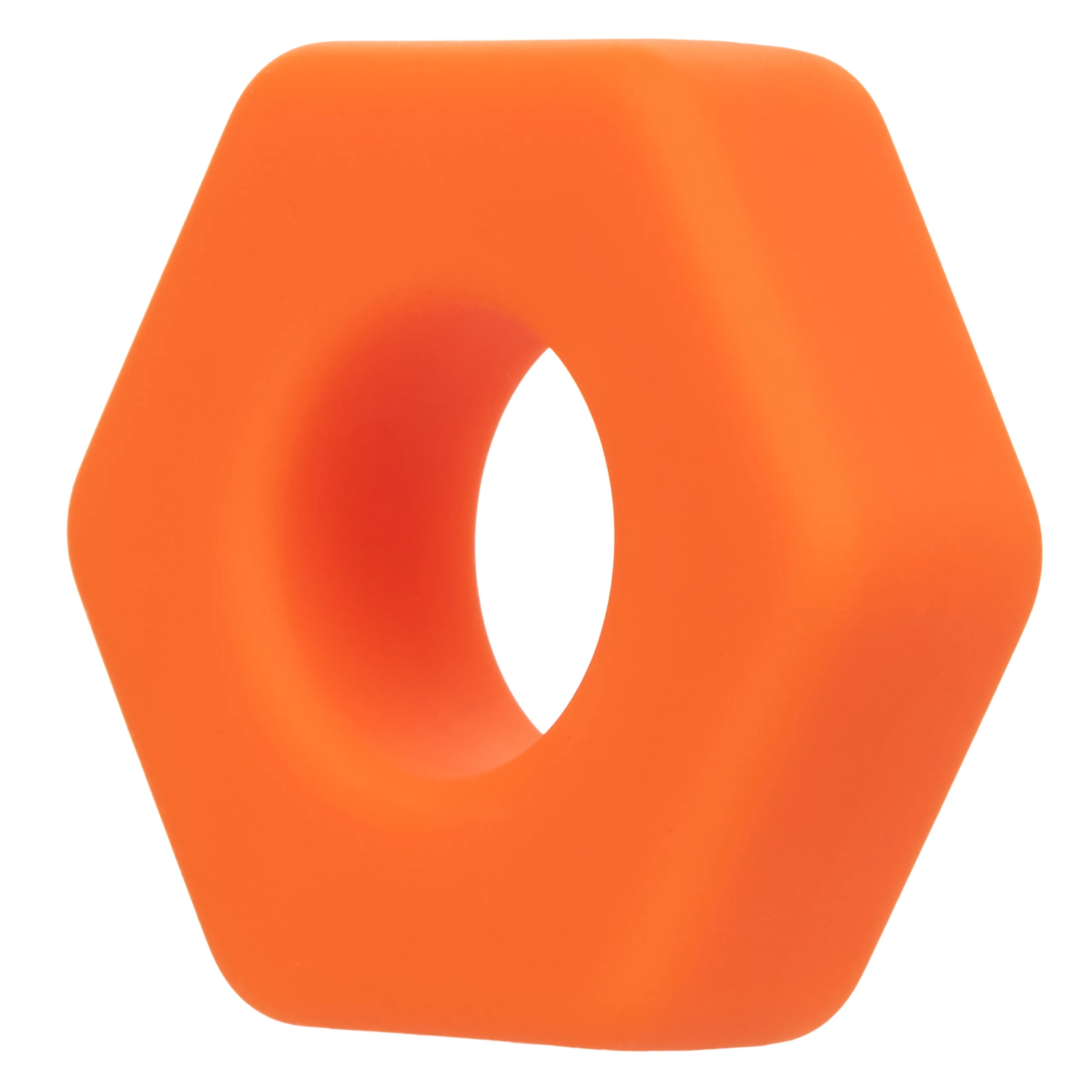 Alpha Liquid Silicone Prolong Sexagon Ring - Orange Enhancers CalExotics
