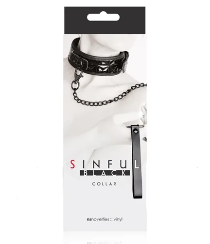 Sinful Collar - Black BDSM & Kink nsnovelties