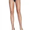 Industrial Pantyhose - One Size - Black/silver Hosiery & Garters Leg Avenue