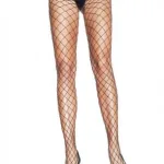 Industrial Pantyhose - One Size - Black/silver Hosiery & Garters Leg Avenue