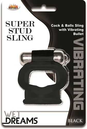 Wet Dreams Super Stud Sling - Black Vibrators Hott Products