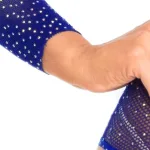 Rhinestone Snap Crotch Bodysuit - One Size - Royal Blue Teddies & Bodysuits Leg Avenue