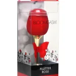 Bloomgasm Flutter Rose Sucking Rose with Butterfly Teaser - Red Vibrators XR Brands