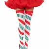 Holiday Ribbon Thigh High - Swirl Hosiery & Garters Leg Avenue