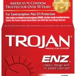 Trojan Enz Non-Lubricated Condoms - 3 Pack Lubes & Essentials Paradise Marketing
