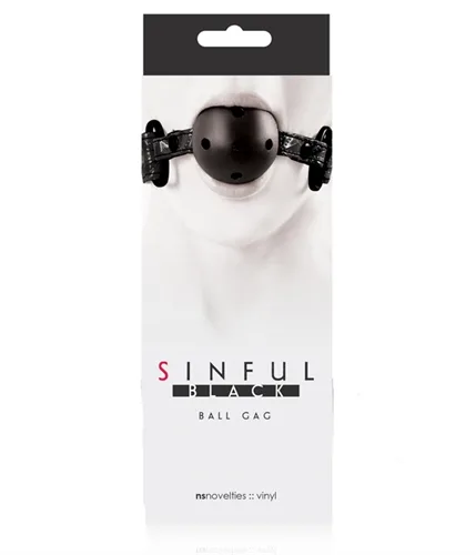 Sinful Ball Gag - Black BDSM & Kink nsnovelties
