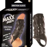 Maxx Men Erection Sleeve - Black Cockrings | Cock Sling Nasstoys