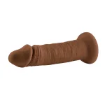 6 Inch Girthy Vibrating Dong - Dark Vibrators Evolved Novelties