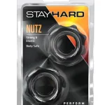Stay Hard Nutz - Black Cockrings Blush