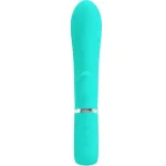 Thomas Super Soft Silicone Rabbit Vibrator - Turquoise Vibrators Pretty Love