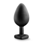 Temptasia - Bling Plug - Medium - Black Anal Play Blush