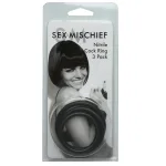 Sex and Mischief Nitrile Cock Rings 3 Pack Cockrings Sportsheets