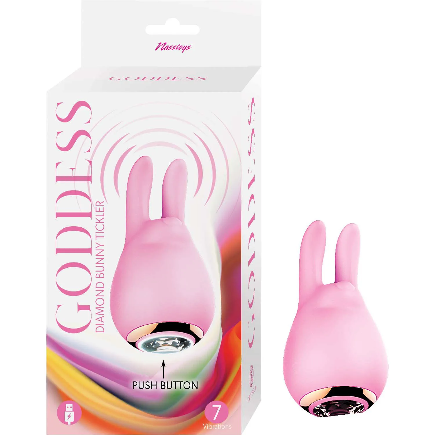 Goddess Diamond Bunny Tickler - Pink Vibrators Nasstoys