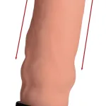 8x Auto Pounder Vibrating and Thrusting Dildo With Handle - Flesh Dildos XR Brands