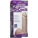 Vac-U-Lock 6 Inch Realistic Cock - White Dildos Doc Johnson