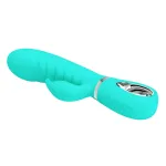 Prescott Super Soft Rabbit Silicone Vibrator - Vibrator -Teal Vibrators Pretty Love