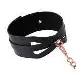Brat Collar and Leash - Black / Rose Gold BDSM & Kink Sportsheets