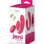 Jeni C-Shaped Dual Motor Vibe With Remote - Pink Vibrators VeDO