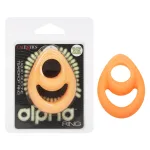 Alpha Glow-in-the-Dark Liquid Silicone Teardrop Ring - Orange Enhancers CalExotics