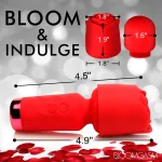 Pleasure Rose-Petite Mini Silicone Rose Wand - Red Vibrators XR Brands