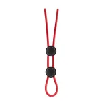 Stay Hard - Silicone Double Loop Cock Ring - Red Cockrings | Adjustable Blush