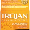 Trojan Stimulations Ultra Ribbed Lubricated Condoms - 3 Pack Lubes & Essentials Paradise Marketing